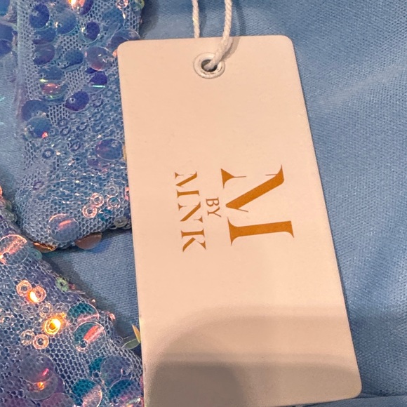 MNK Blue Sequin Prom Dress jr. - Picture 5 of 10